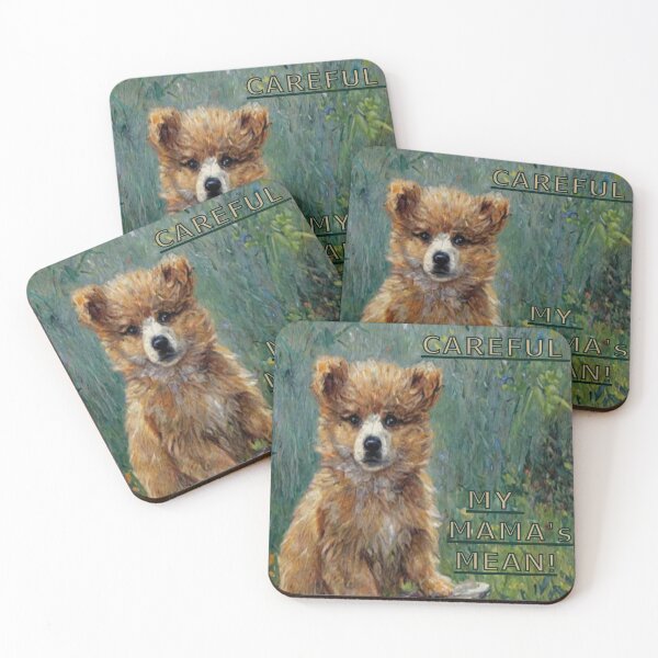 Item preview, Baby Bear Warns" Careful, My Mama's Mean!"  designed and sold by Laugh a Lot Folk Art.