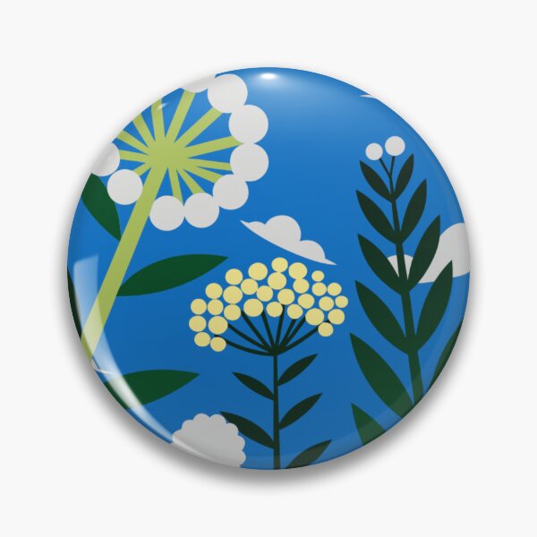 Item preview, Illustration of Wildflowers against Blue Sky and Clouds designed and sold by gaohao1.