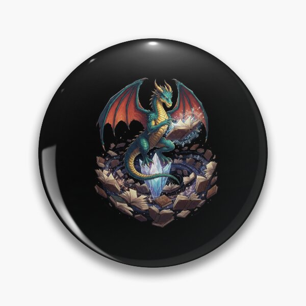 Item preview, Dragon Reading Magical Book Crystal Fantasy Design designed and sold by Ostericaimusa.