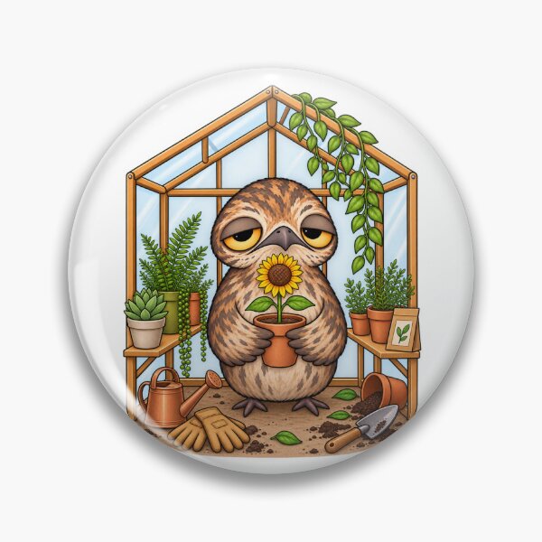 Item preview, Cute Potoo Bird Gardening with Sunflower | Sleepy Potoo Plant Lover designed and sold by MrDev.