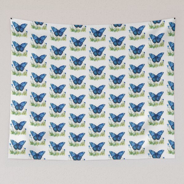 Item preview, Blue Butterfly | Elegant Nature Aesthetic Art designed and sold by Mandayartstudio.