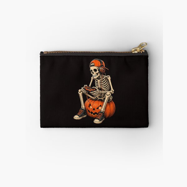 Item preview, Funny Skeleton Gamer on Jack-o'-Lantern Halloween Gaming designed and sold by torildorxop.