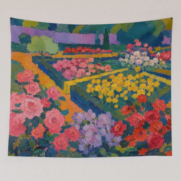 Item preview, Colorful Rose Garden Impressionist Floral Landscape designed and sold by GutyzDesignsES.