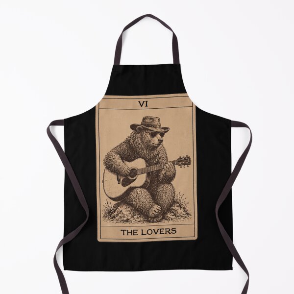Item preview, The Lovers - Bear Play Guitar Vintage Rock Tarot Rock Funny Meme designed and sold by MathiasFuchs.