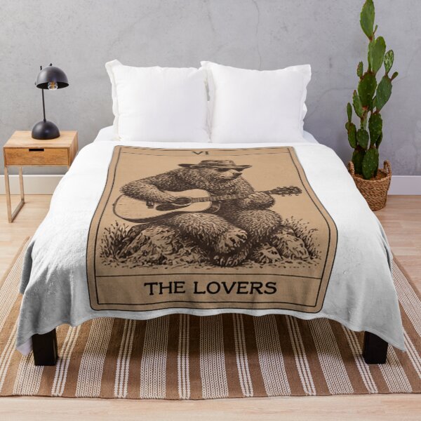 Item preview, The Lovers - Bear Play Guitar Vintage Rock Tarot Rock Funny Meme designed and sold by MathiasFuchs.