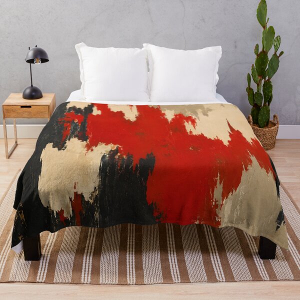 Artikelvorschau, Red Black and Beige Abstract Expressionist Painting entworfen und verkauft von GutyzDesignsES.