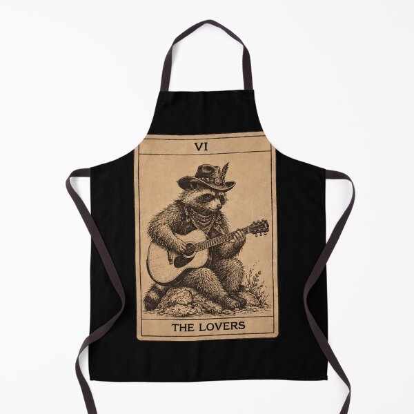 Item preview, The Lovers - Wild Raccoon Guitarist Vintage Rock Tarot Party Rock  designed and sold by MathiasFuchs.