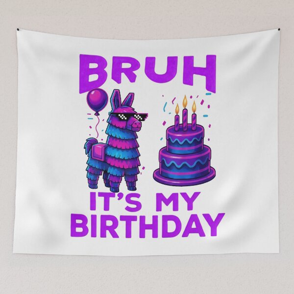 Item preview, Party Colorfull Bruh It’s My Birthday Funny Llama Pinata Bday boy Kids  designed and sold by MathiasFuchs.