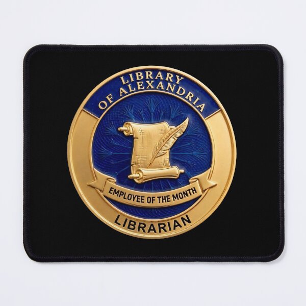 Item preview, Library of Alexandria Librarian - Employee Badge designed and sold by RogueSquirrels.