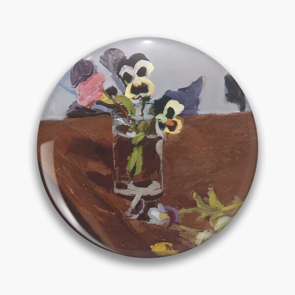 Item preview, Pansies on a table 1919 designed and sold by VeilOfPigments.