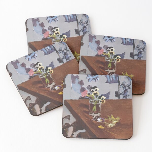Item preview, Pansies on a table 1919 designed and sold by VeilOfPigments.
