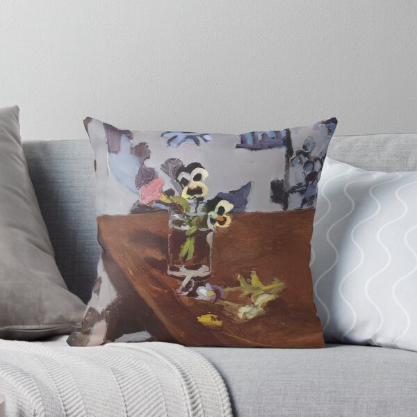 Item preview, Pansies on a table 1919 designed and sold by VeilOfPigments.