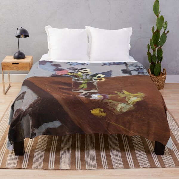 Item preview, Pansies on a table 1919 designed and sold by VeilOfPigments.