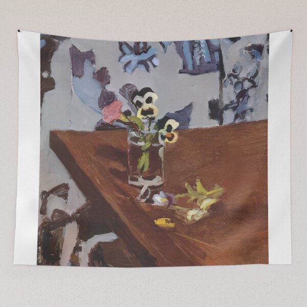Item preview, Pansies on a table 1919 designed and sold by VeilOfPigments.