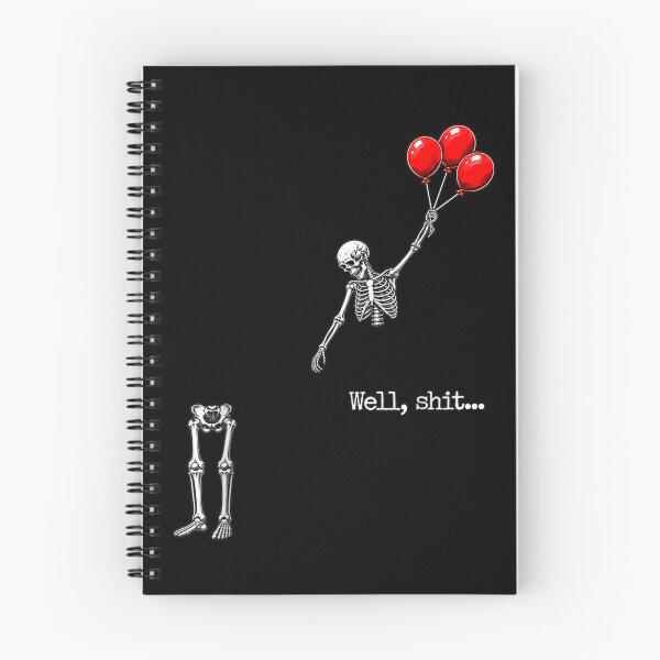 Item preview, Well Shit Funny Skeleton Flying with Red Balloons designed and sold by Denenberg Jardel.