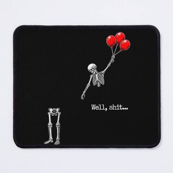 Item preview, Well Shit Funny Skeleton Flying with Red Balloons designed and sold by Denenberg Jardel.