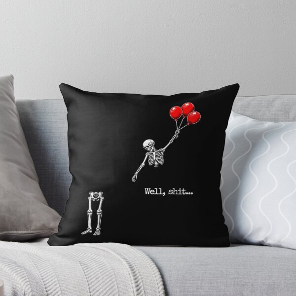 Item preview, Well Shit Funny Skeleton Flying with Red Balloons designed and sold by Denenberg Jardel.