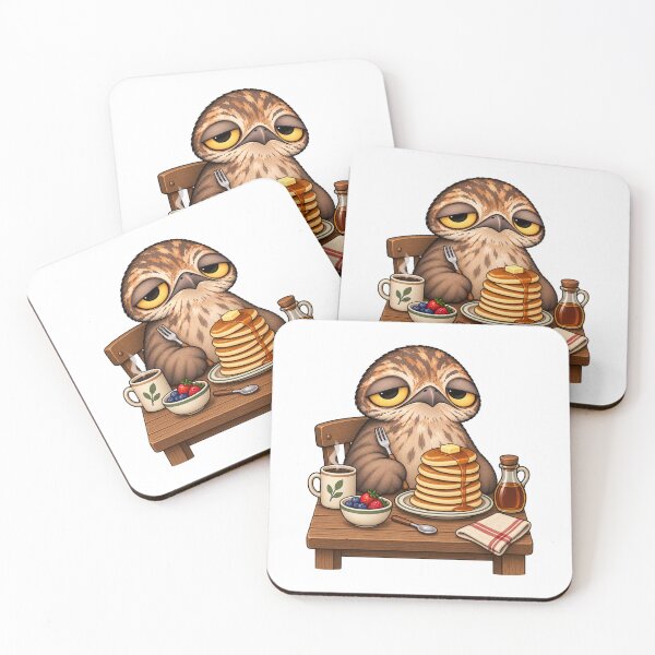 Item preview, Cute Potoo Bird Eating Pancakes | Sleepy Potoo Breakfast Lover designed and sold by MrDev.