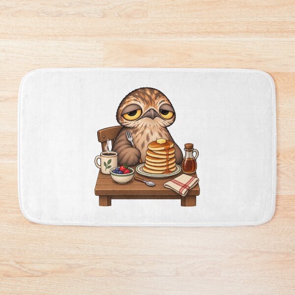Item preview, Cute Potoo Bird Eating Pancakes | Sleepy Potoo Breakfast Lover designed and sold by MrDev.
