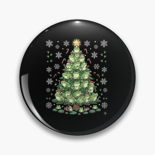 Item preview, Christmas Frog Tree Cute Amphibian Holiday Illustration designed and sold by MiALopezArt.