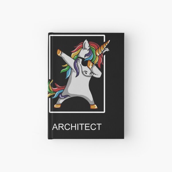 Occupation Dab Unicorn Architect Hardcover Journal