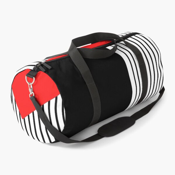 Item preview, Minimalist Geometric Constructivism – Bold Red and Striped Abstract Art designed and sold by Alf Ribeiro.