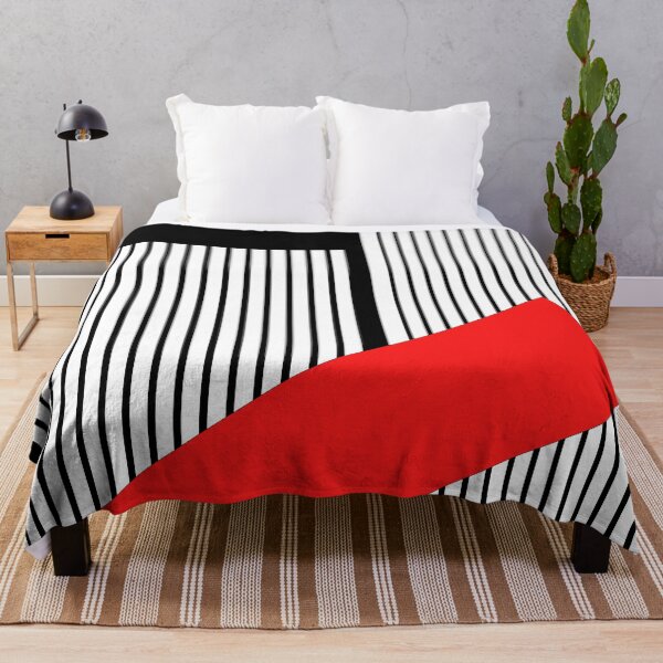 Item preview, Minimalist Geometric Constructivism – Bold Red and Striped Abstract Art designed and sold by Alf Ribeiro.