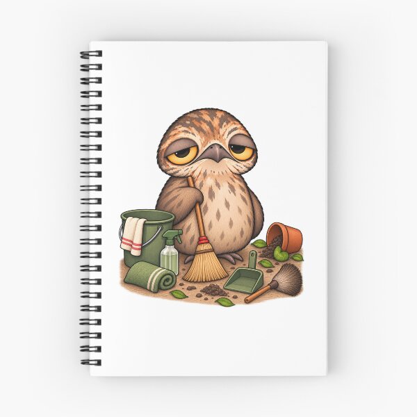 Item preview, Cute Potoo Bird Cleaning | Sleepy Potoo Housekeeping & Spring Cleaning designed and sold by MrDev.