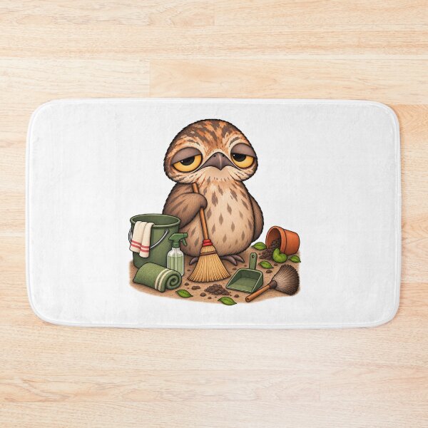Item preview, Cute Potoo Bird Cleaning | Sleepy Potoo Housekeeping & Spring Cleaning designed and sold by MrDev.