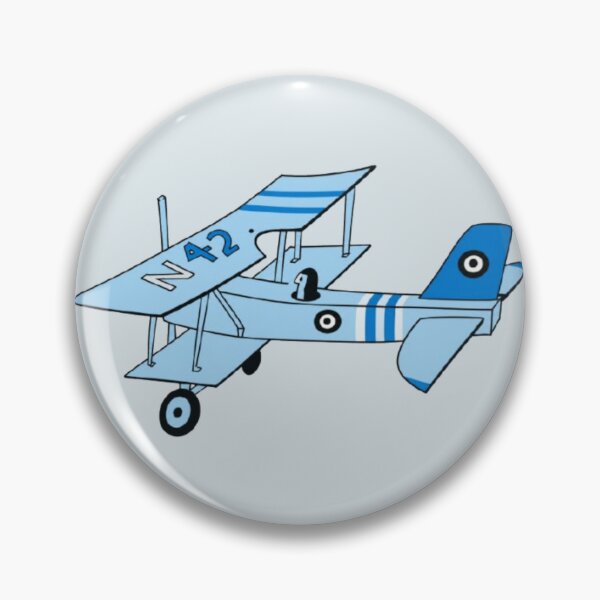 Item preview, cute penguin in blue biplane airplane art designed and sold by PilotandPlane.