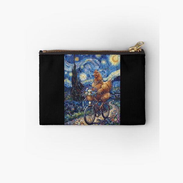 Item preview, Chicken Biking Bike Starry Night Van Gogh Art Animal Lover designed and sold by dian-rody-crest.