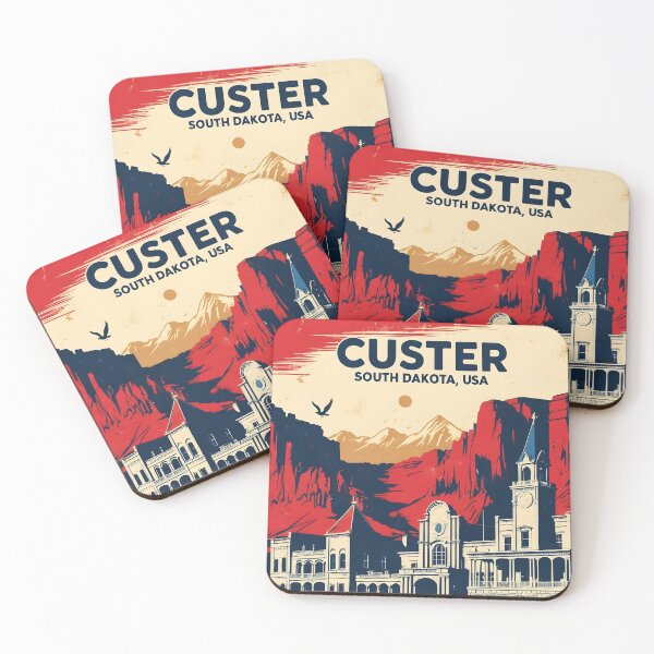 Item preview, Custer South Dakota Vintage Travel Tourism designed and sold by TravelersGems.