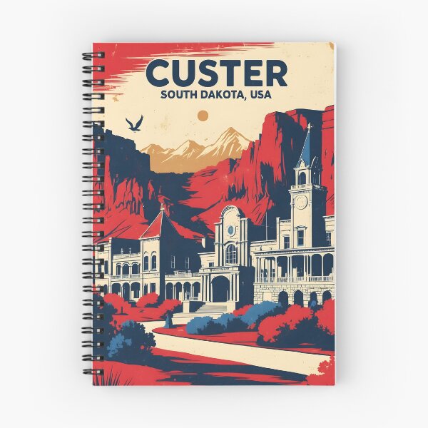 Item preview, Custer South Dakota Vintage Travel Tourism designed and sold by TravelersGems.
