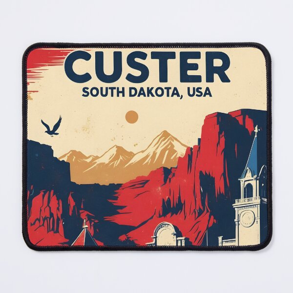 Item preview, Custer South Dakota Vintage Travel Tourism designed and sold by TravelersGems.