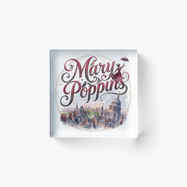 Item preview, Mary Poppins the Musical - Whimsical Theater Art designed and sold by Lyric Vault - Rock on.