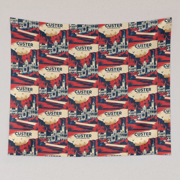 Item preview, Custer South Dakota Vintage Travel Tourism designed and sold by TravelersGems.