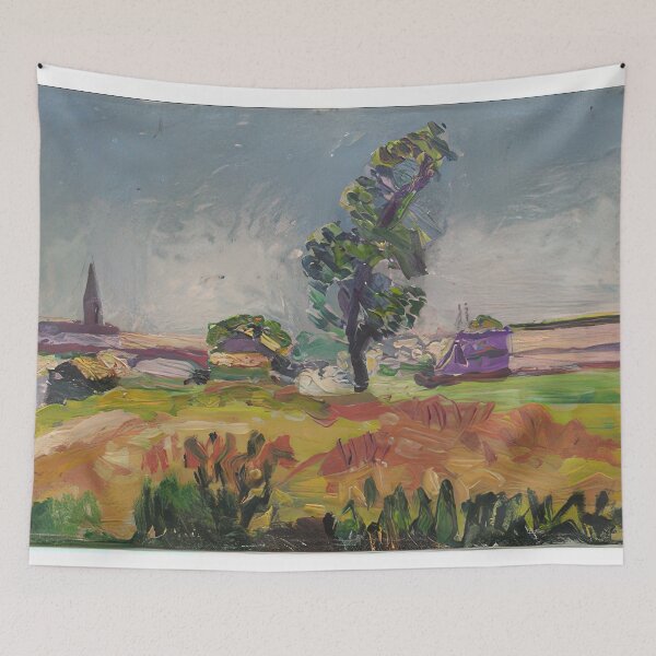 Item preview, Paysage des environs de toulouse le pont des demoiselles 1898 designed and sold by VeilOfPigments.