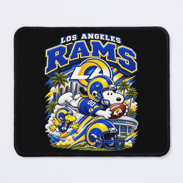 Item preview, Snoopy Los Angeles Rams Dynamic Diving Catch Football Fan designed and sold by CaneufeyCip.