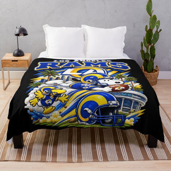 Item preview, Snoopy Los Angeles Rams Dynamic Diving Catch Football Fan designed and sold by CaneufeyCip.
