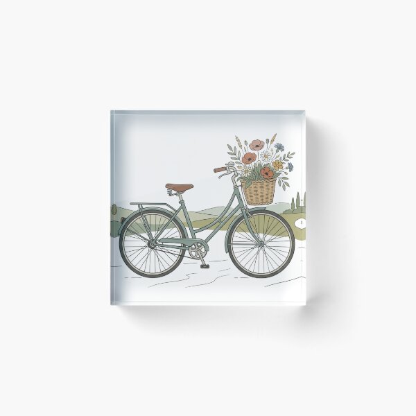 Item preview, Vintage Bicycle & Wildflowers designed and sold by meghnad.