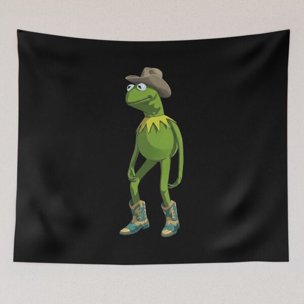 Item preview, Cowboy Kermit Frog Boots Hat 3D Render designed and sold by FrogBox-Studio.