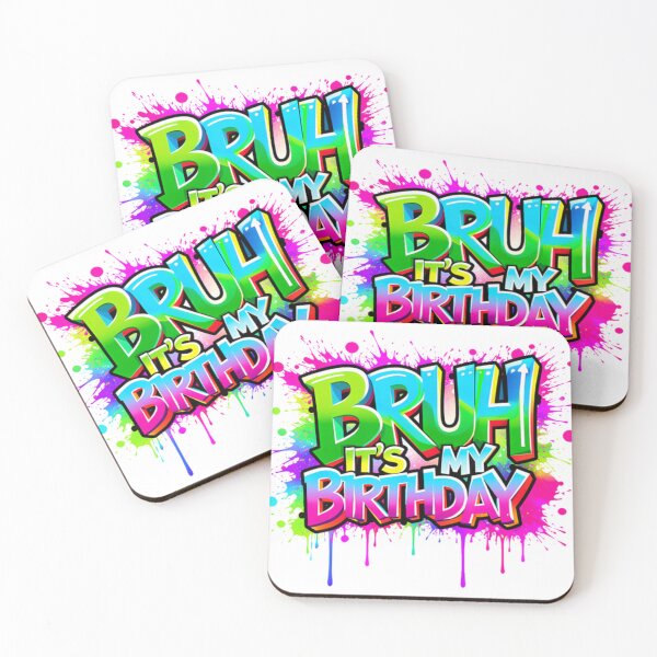 Item preview, Party Funny Bruh It'S My Birthday Funny Birthday Art Colorfulls designed and sold by MathiasFuchs.
