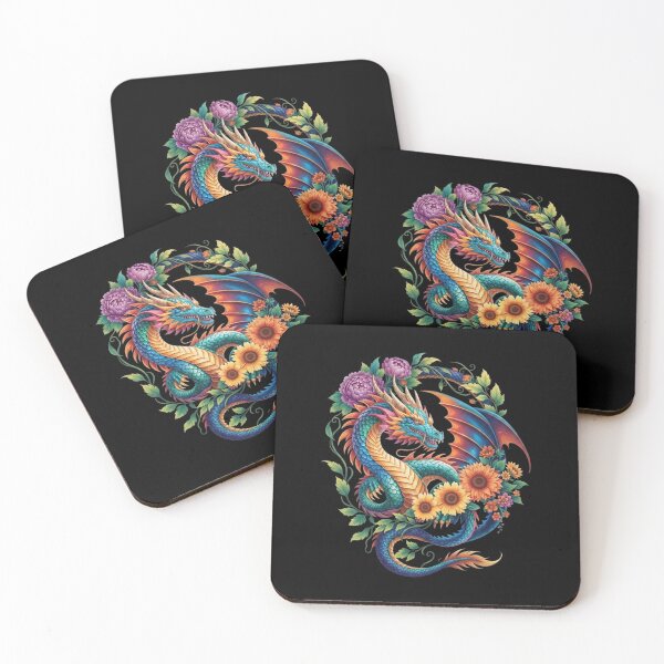 Item preview, Colorful Floral Dragon Fantasy Botanical Design designed and sold by Ostericaimusa.