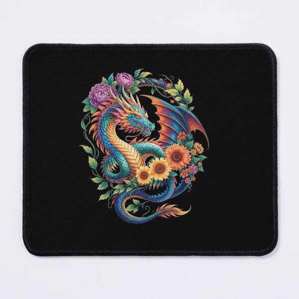 Item preview, Colorful Floral Dragon Fantasy Botanical Design designed and sold by Ostericaimusa.