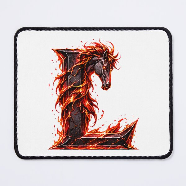 Item preview, Embermane Ironstride: The Year of the Horse Letter L designed and sold by BlissBlvdShop.