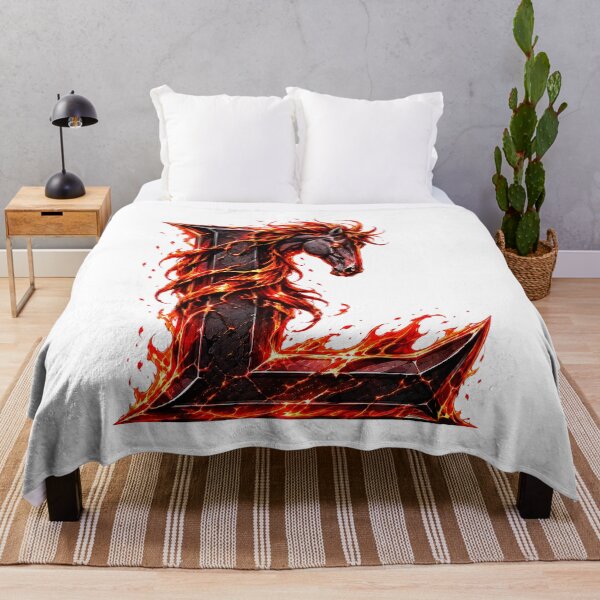 Item preview, Embermane Ironstride: The Year of the Horse Letter L designed and sold by BlissBlvdShop.