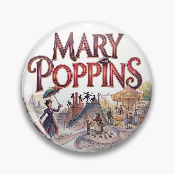 Item preview, Mary Poppins the Musical - Whimsical Theater Art designed and sold by Lyric Vault - Rock on.