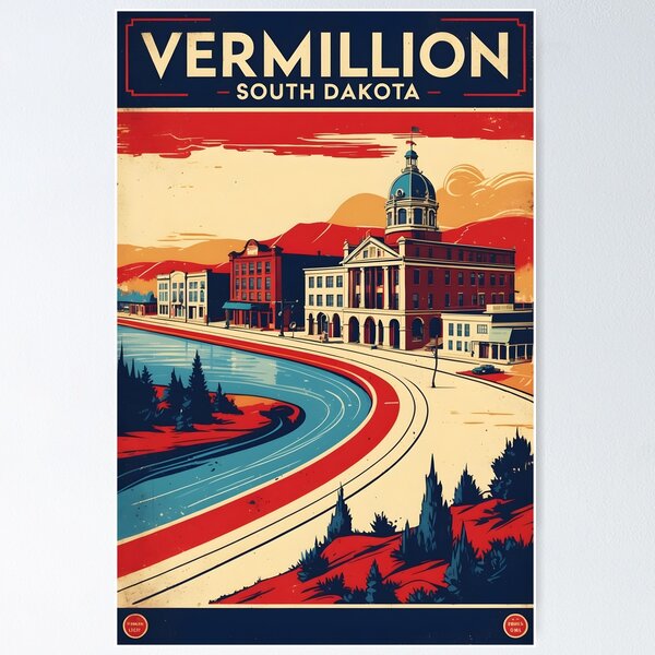 Artikelvorschau, Vermillion South Dakota Vintage Reisen Tourismus entworfen und verkauft von TravelersGems.