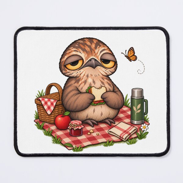 Item preview, Cute Potoo Bird Picnic | Sleepy Potoo Sandwich Lover Outdoor Picnic designed and sold by MrDev.