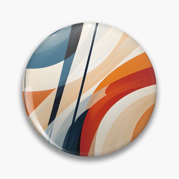 Item preview, Flowing Orange and Blue Mid Century Geometric Abstract designed and sold by GutyzDesignsES.